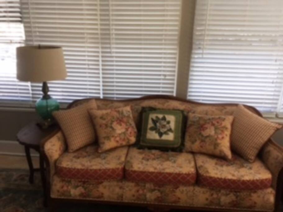 Spacious Living Area with views of downtown.