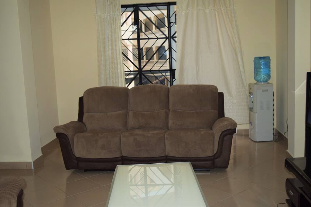 The living room with amazing sunlight