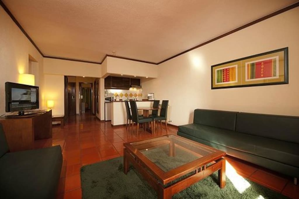 Living room with 2 sofa bed