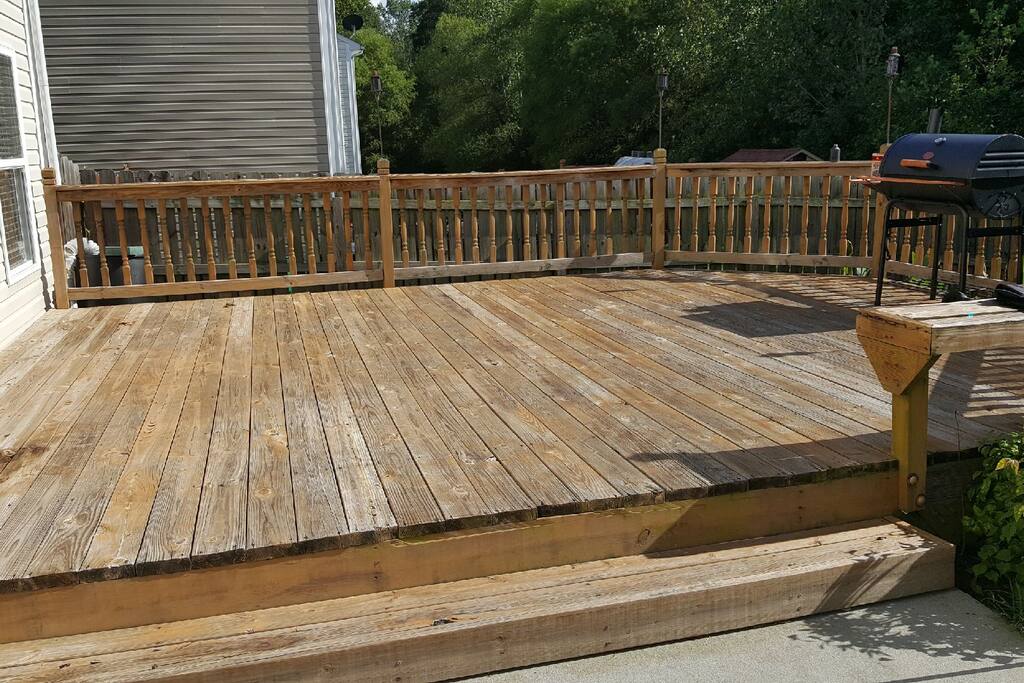 Deck for BBQ.