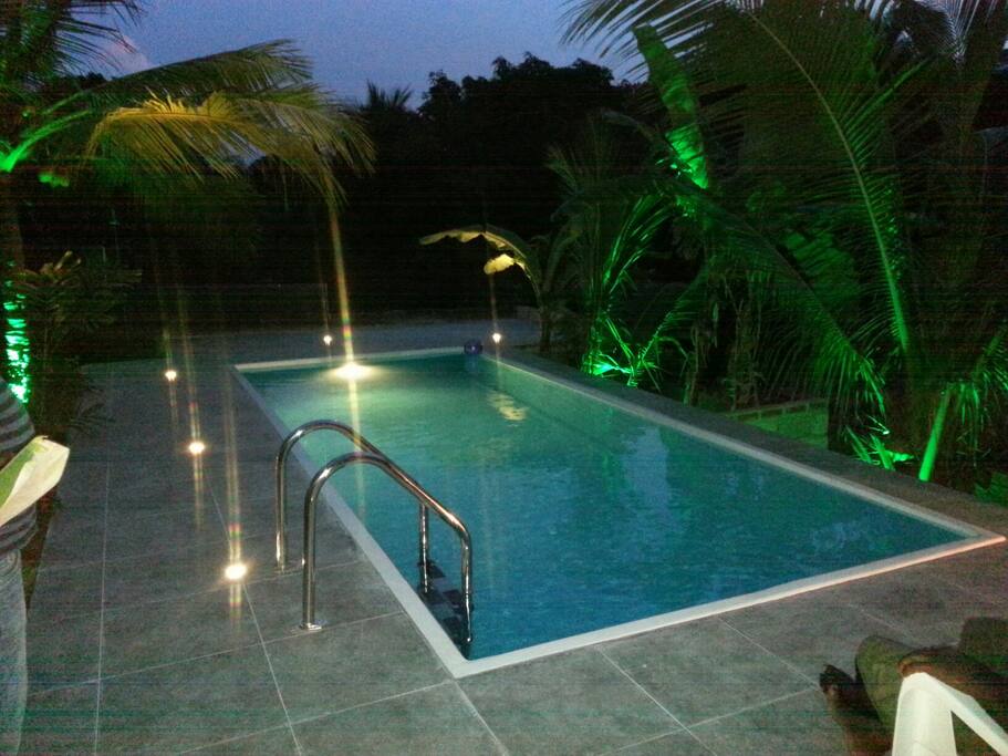 Pool at night