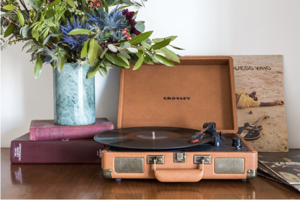 Austin's Rock & Roll Capital of the World.
I've added a record player to the room with some great Vinyl from my dad's original collection.
Enjoy!