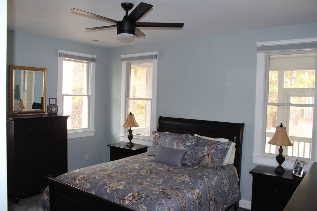 Brand new master bedroom with new mattress and carpet