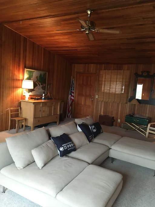 Large living area with comfortable sectional.