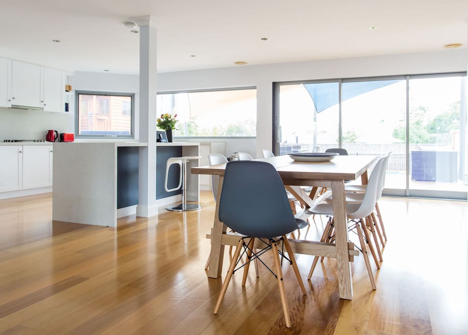 Dining & Kitchen lead onto Deck