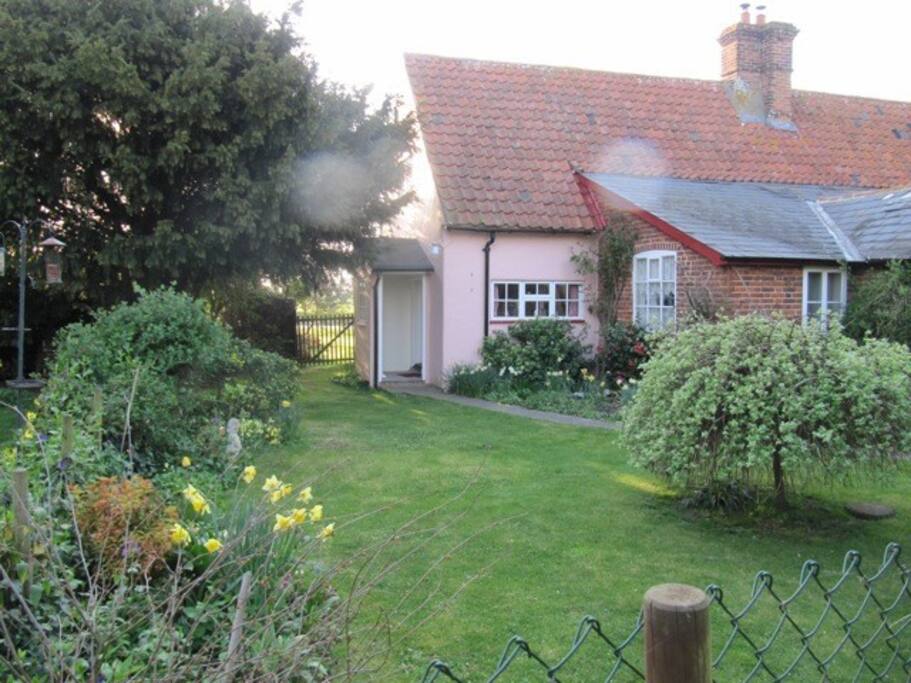Enclosed garden at our cottage