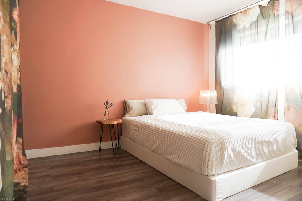 Your room with an amazing mattress and pillows for a very comfortable sleep experience