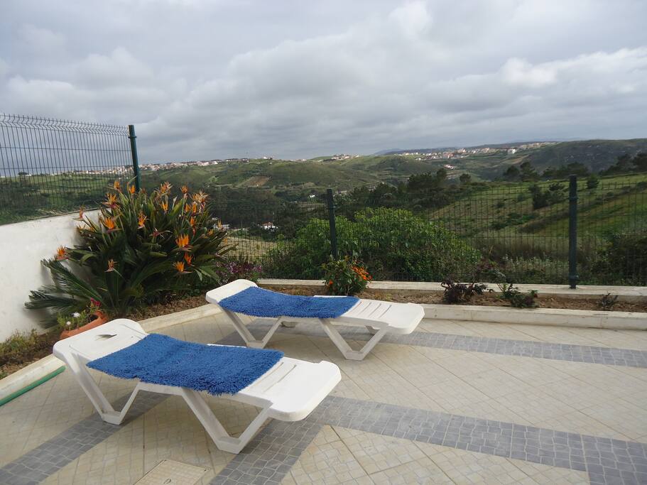 Terraço com vista para a montanha