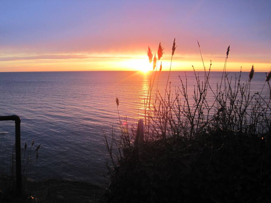 Sunset seen from the garden
