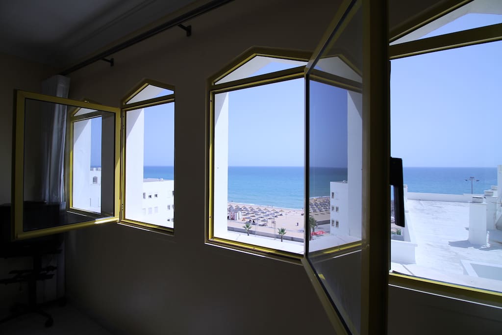 nothing between the door of the apartment and the beach, you can go even without shoes to the beach if you like