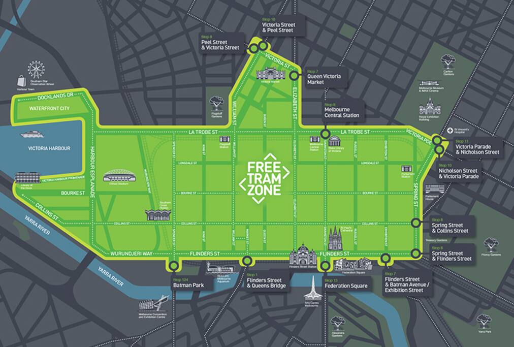 you are in the CBD "Free Tram" Zone!