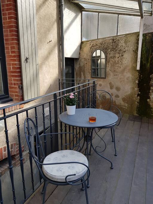 un coin de terrasse,