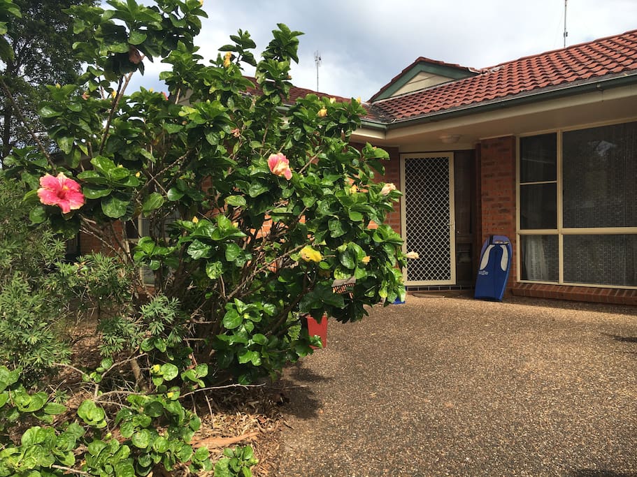 The house is in leafy surrounds with plenty of space for parking