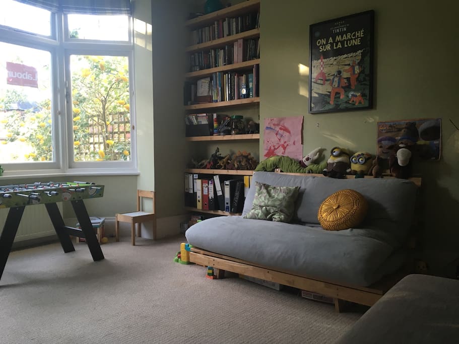 Sitting room at the front of the house. This is where the futon sofa bed is.