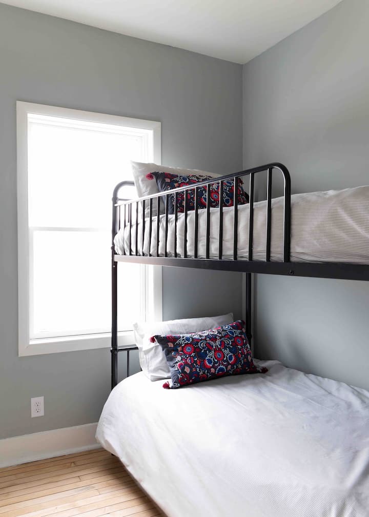 Tiny bedroom, but it won’t matter since you’ll be out on the town!