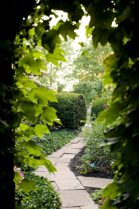 entrance from the 2000' drive & Rose
bushes
