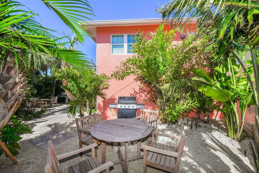 Private Patio -Stairs lead to this 2 Bedroom Suite- Sleeps 8