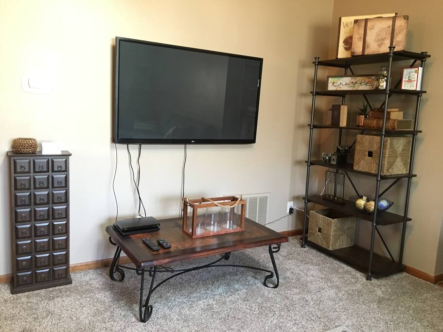 Living Room - large screen TV with Netflix and Amazon Fire Stick