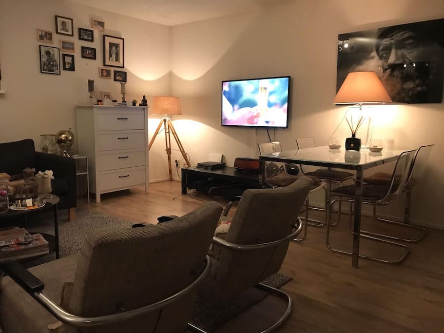 The living room by night