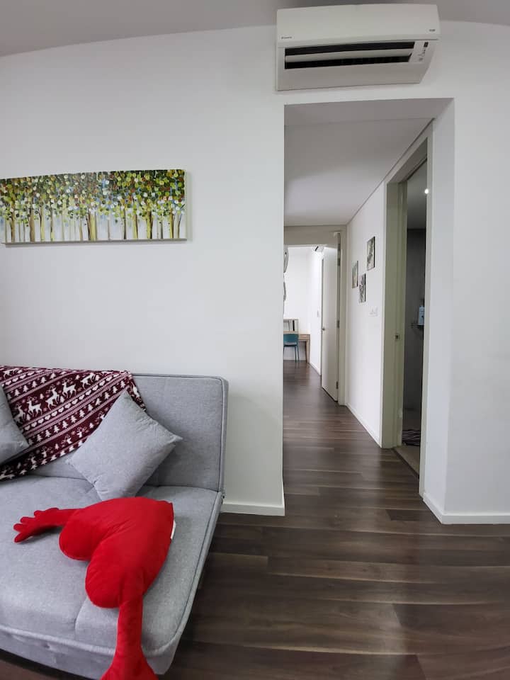 Sala de estar con aire acondicionado