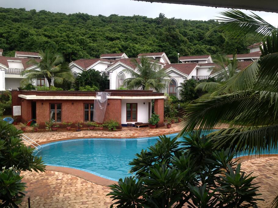 View of the Pool in the apartment