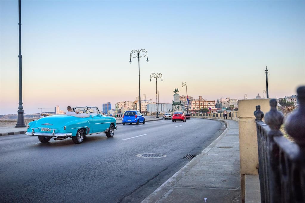 malecon is really close to the apartment.