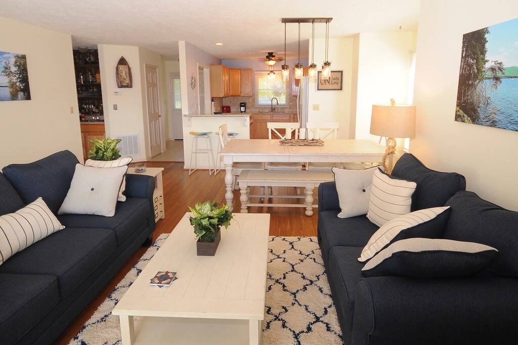 Great Room with Lake & Sunset Views Main Level