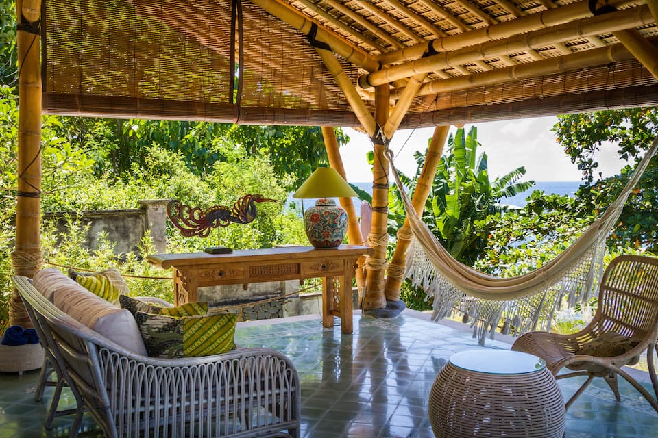 Villa Makara, a bamboo beach house facing Lombok, Abang, Bali, Indonesia, photo 3 of 10