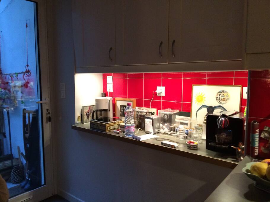 cuisine ouverte sur cour