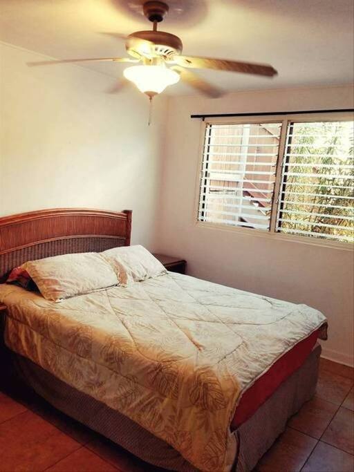 Larger bedroom queen bed