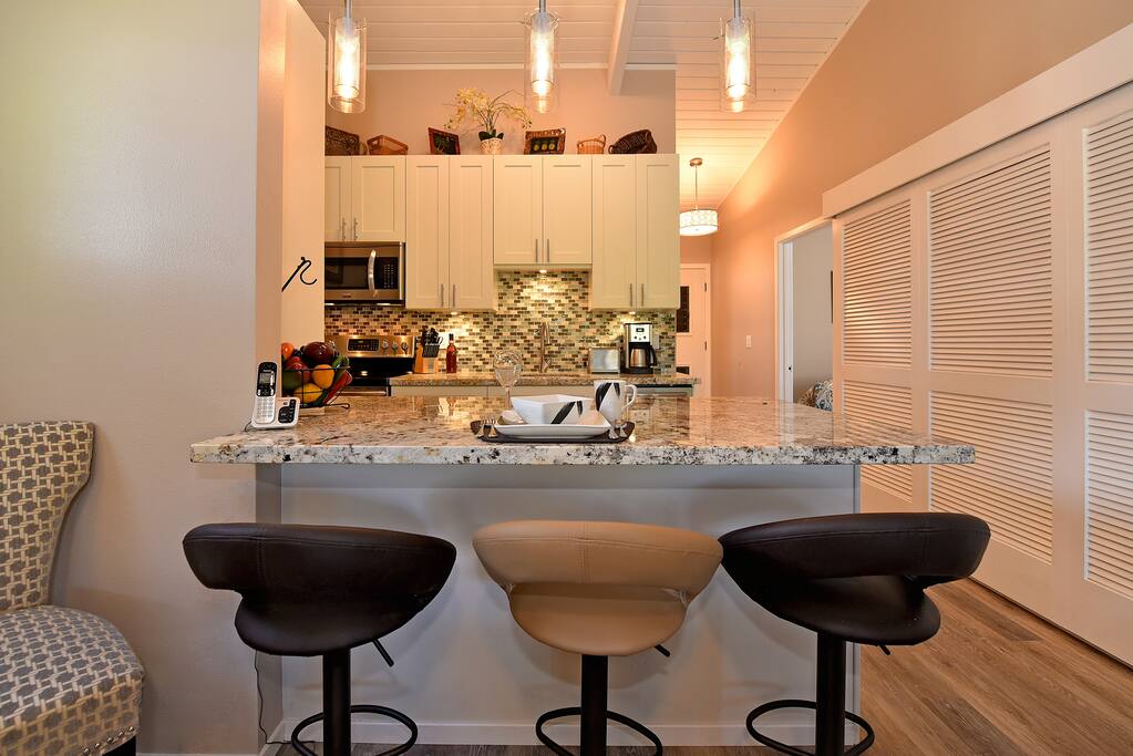 Bar with "Oreo bar stools"