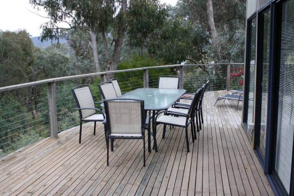 Front deck has views of the lake