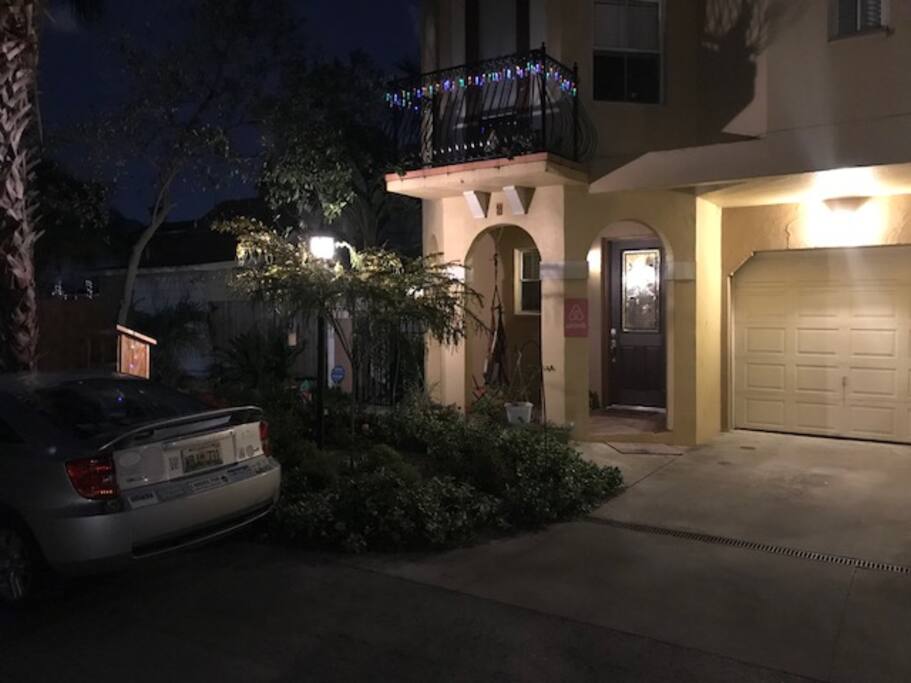 Our house has a very distinct appearance at night - hard to miss!