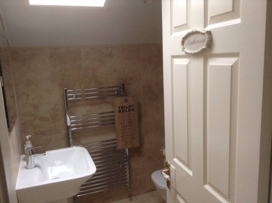 Full bathroom .....shower, WC, and hand basin.