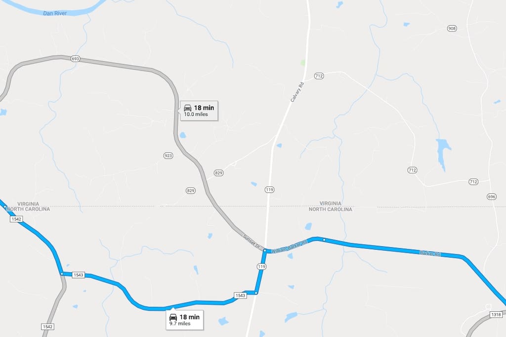 Map to Virginia International Raceway