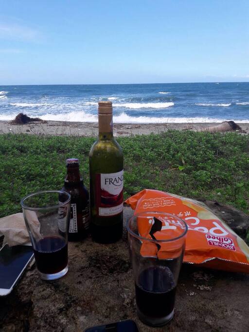 Beachfront break time