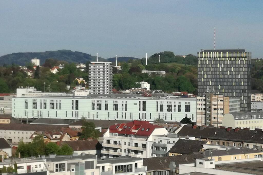 Blick vom Balkon der Küche