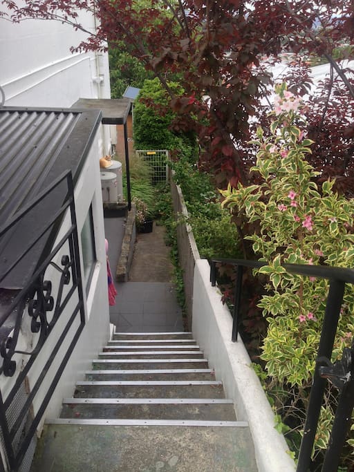 The cosy bedsit - enter down the steps