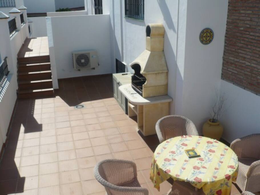 BBQ and seating area
