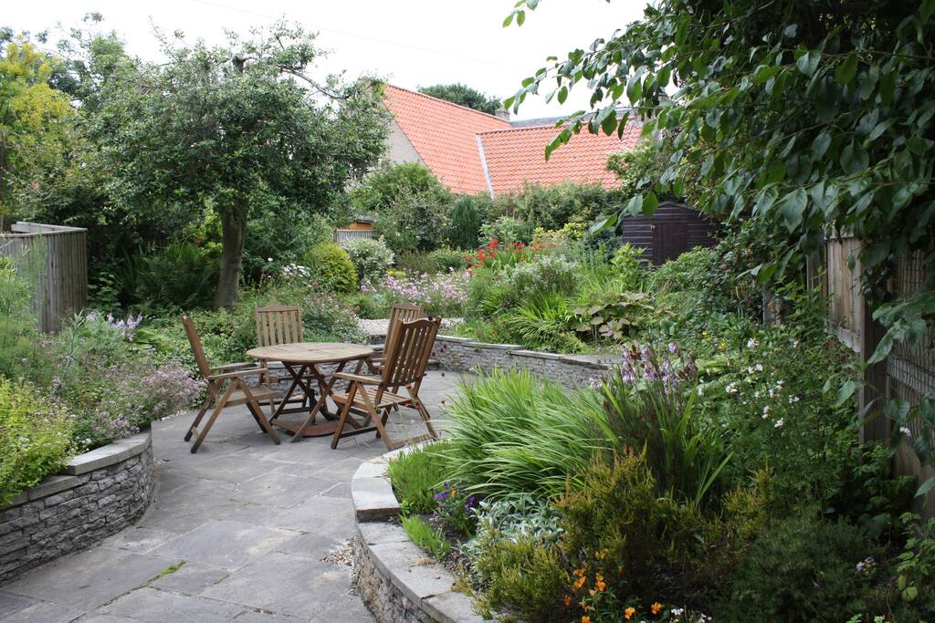 The secluded garden -ideal for al fresco meals.