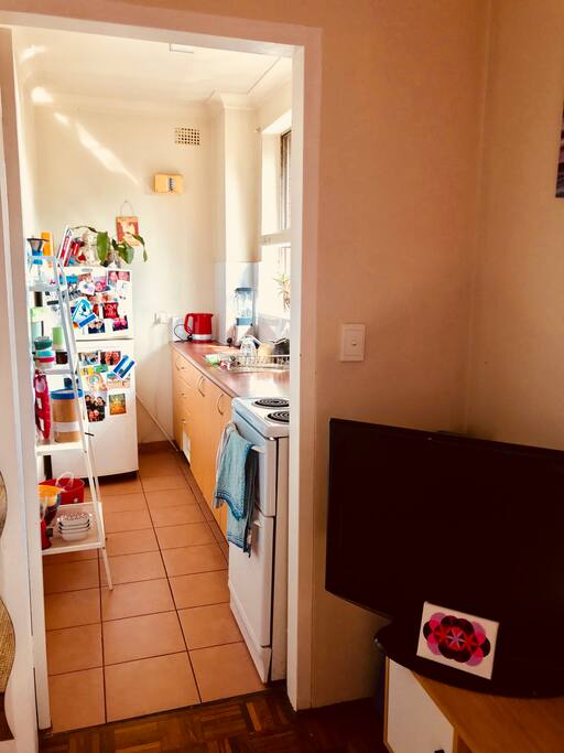 Beautiful bright kitchen with a 'somewhat view'