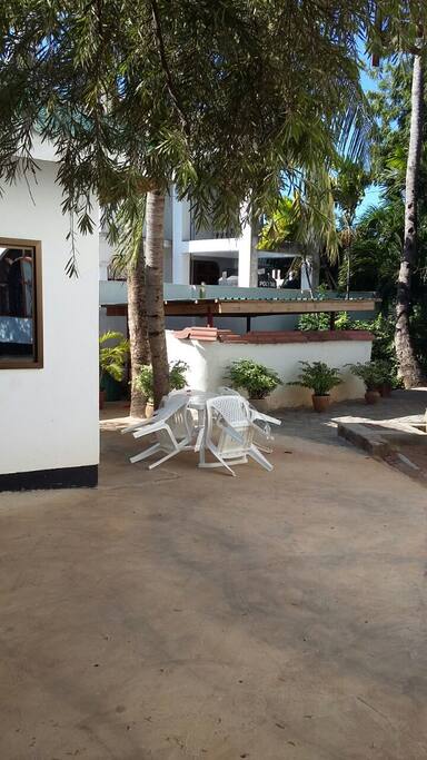 A small garden area outside the Annex.