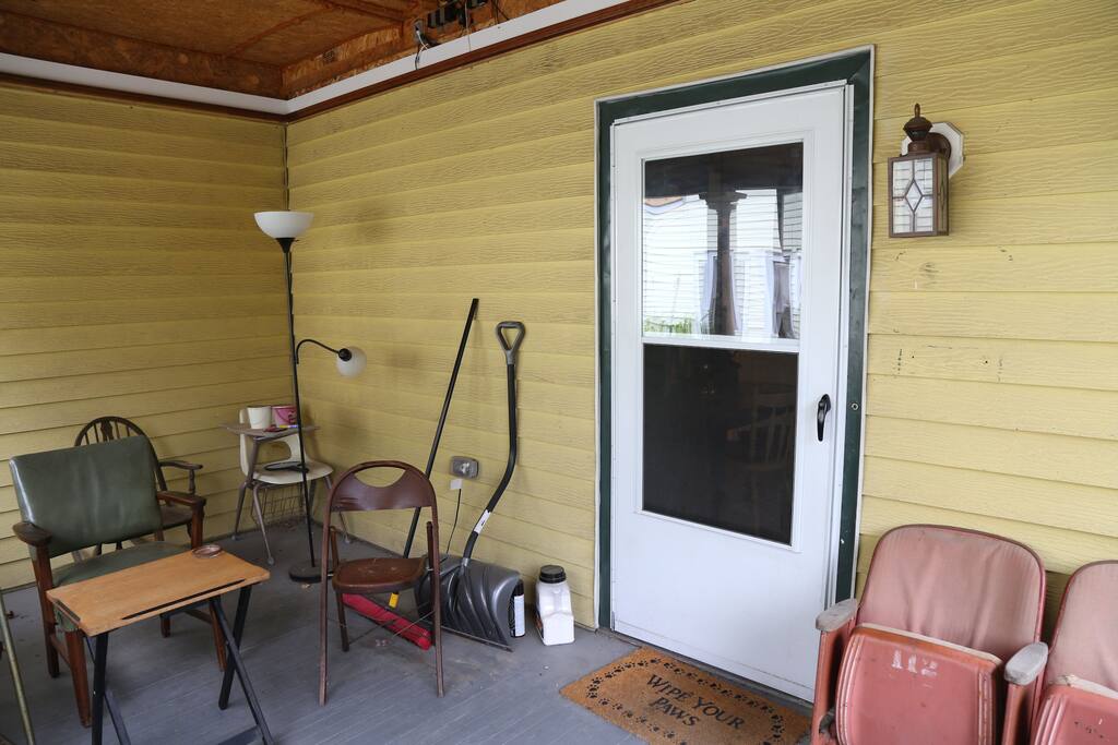 Front entry (off porch).