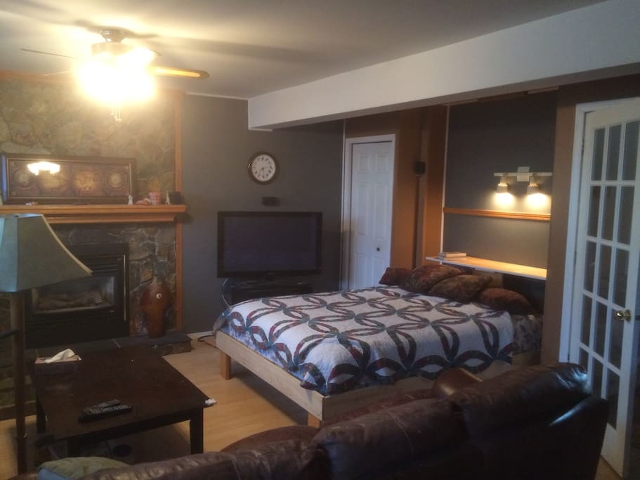 Here's the bed ready down.