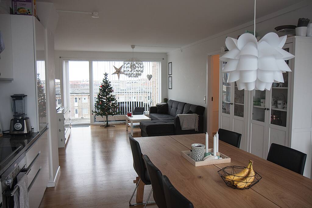 Living room with a small sleeper sofa / Kitchen