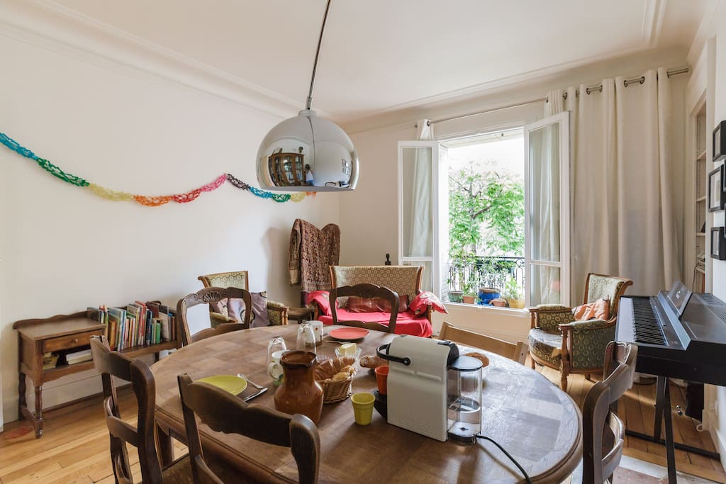 We serve a Parisian (with unlimited Nespresso) breakfast in our dining room.