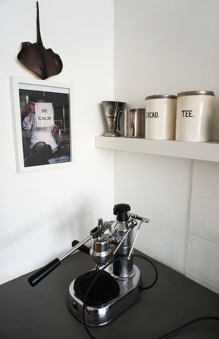 For a good start in the day you have a Pavoni coffee maker...