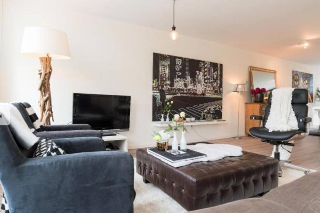 Livingroom and tv with Netflix!
