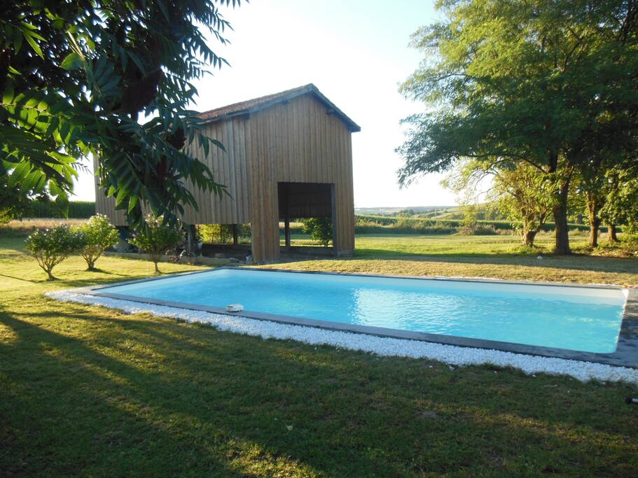 Le jardin et sa piscine