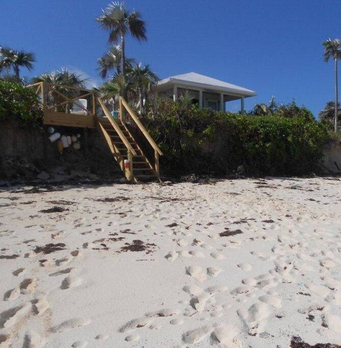 Showing how close to the beach the cottage is